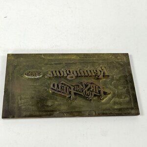 Vintage Remington Metal Leather Stamp Western Advertising Tool Decor